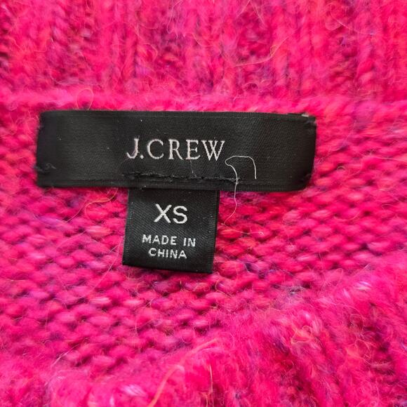 J.Crew Sweater Women's XS Pink Alpaca Wool Blend Crew Preppy Casual Academia - Picture 3 of 6